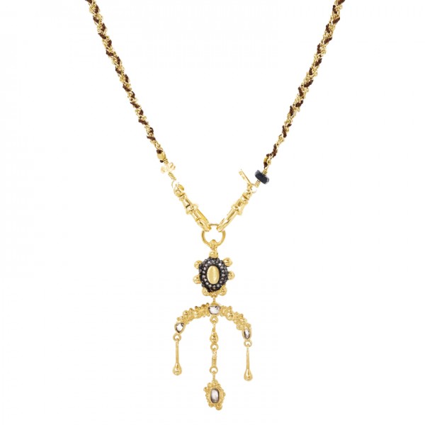 Marie Laure Chamorel auksuoto sidabro kaklo papuošalas 